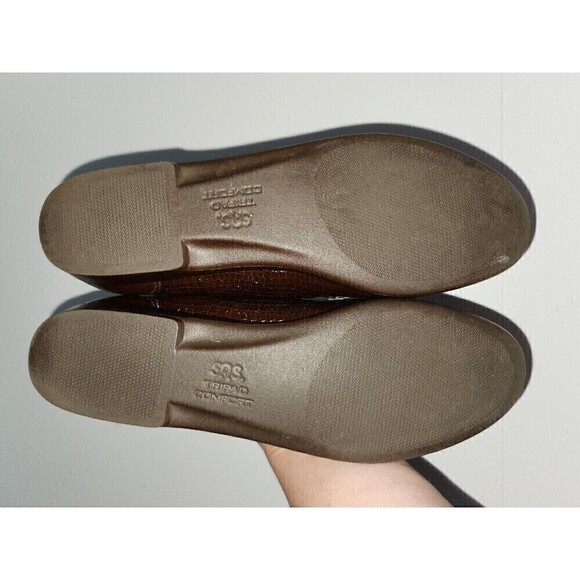 SAS TRIPAD Comfort Foot Bed Loafer Women Shoe 10.5 Slim Brown Simplify Croc - Picture 3 of 7